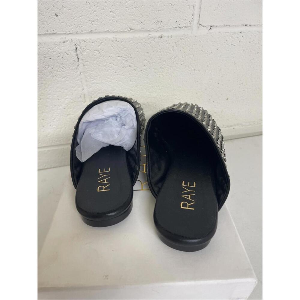 Revolve RAYE Isa Slide flat black studded  Rhinestone size 6 NIB $168 msrp - Picture 10 of 12